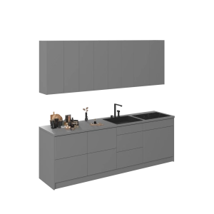 Kitchen Fusion Collection Gray Color Base Size 8.5Ft Wide
