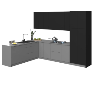 Kitchen Harmony Collection Gray & Black Color Base Size 8x10Ft Wide