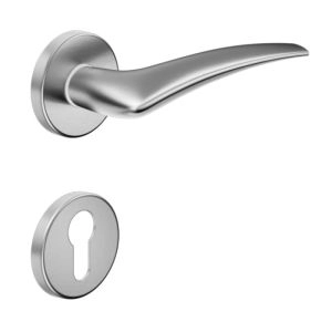 Door Euro Handle LINEAR for Magnetic Lock, Satin Chrome, Entry
