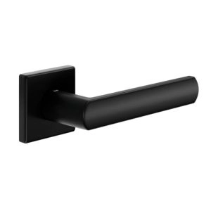 Door Euro Handle LUCE02 for Magnetic Lock, Black, Passage