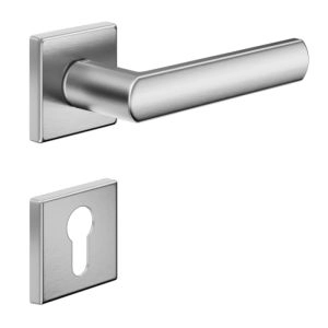 Door Euro Handle LUCE02 for Magnetic Lock, Satin Chrome, Entry