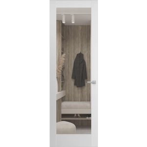 Hidden Door | Lucia 2166 White Silk Concealed Metal Frame 18" x 80" Left-hand Inswing