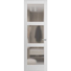 Hidden Door | Lucia 2552 White Silk Concealed Metal Frame 18" x 80" Left-hand Inswing