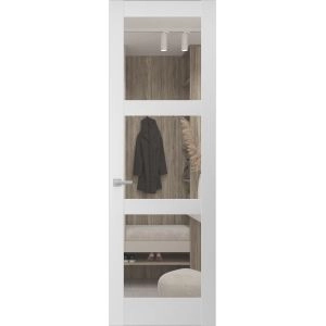 Hidden Door | Lucia 2555 White Silk Concealed Metal Frame 18" x 80" Right-hand Inswing