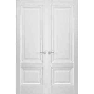 Hidden Double Doors | Lucia 8831 White Silk Concealed Metal Frame 36" x 80" (2* 18x80) Right-hand Inswing