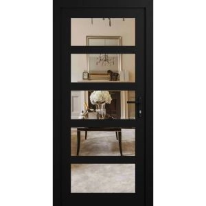 Manux 8522 exterior metal-plastic door 30x80 black upvc