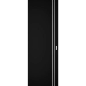 Hidden Barn | Planum 0310 Black Matte | Sturdy Finished Modern Doors | Magic Concealed Sliding Set 28" x 80"