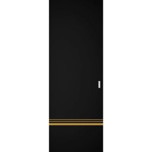Hidden Barn | Planum 2010 Black Matte | Sturdy Finished Modern Doors | Magic Concealed Sliding Set 28" x 80"