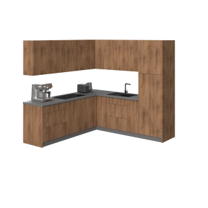 Kitchen Urban Collection Natural Teak Color Base Size 8x8Ft Wide