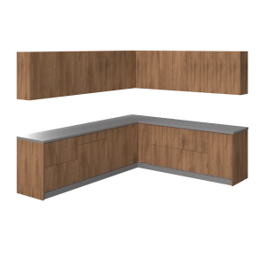 Kitchen Modern Collection Natural Teak Color Base Size 10x8,5Ft Wide