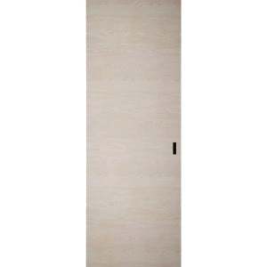 Hidden Barn | Planum 0010 Natural Veneer | Sturdy Finished Flush Modern Doors | Magic Concealed Sliding Set 28" x 80"