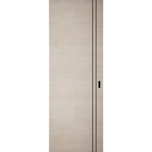 Hidden Barn | Planum 0016 Natural Veneer | Sturdy Finished Flush Modern Doors | Magic Concealed Sliding Set 28" x 80"