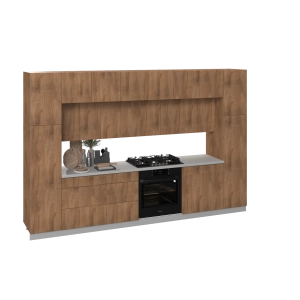 Kitchen Luxe Collection Natural Teak Color Base Size 12Ft Wide