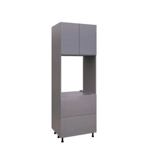UDOC3084DD-SD-GRE Tall Double Oven Cabinets -with Grey Gloss door