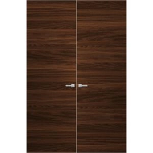Hidden Double Doors | Planum 0010 Chocolate Ash Concealed Metal Frame 36" x 80" (2* 18x80) Right-hand Inswing