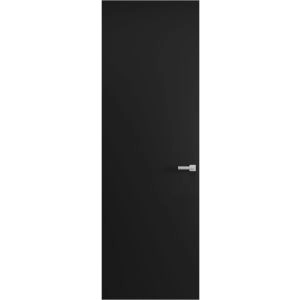 Hidden Door | Planum 0010 Matte Black Concealed Metal Frame 18" x 80" Left-hand Inswing