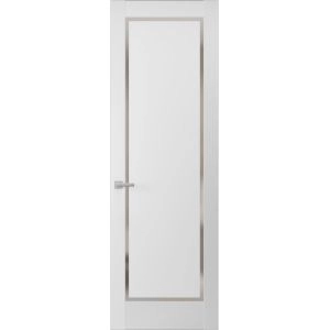 Hidden Door | Planum 0888 Painted White Concealed Metal Frame 18" x 80" Right-hand Inswing