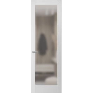 Hidden Door | Planum 2102 White Silk Concealed Metal Frame 18" x 80" Right-hand Inswing