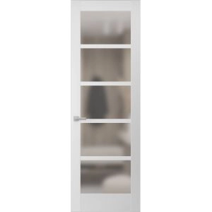 Hidden Door | Quadro 4002 White Silk Concealed Metal Frame 18" x 80" Right-hand Inswing