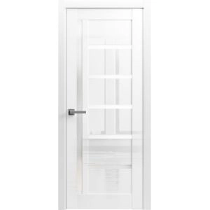 Interior Door 18 x 80 inches | Quadro 4088 Gloss White | Single Regular Panel Frame Handle | Bathroom Bedroom Doors