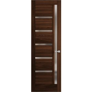 Hidden Door | Quadro 4088 Chocolate Ash Concealed Metal Frame 18" x 80" Left-hand Inswing