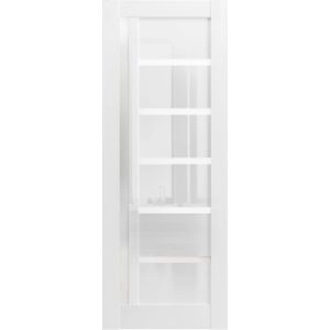 Slab Door Panel 18 x 80 inches | Quadro 4088 Gloss White | Bathroom Bedroom Doors