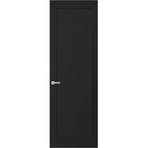 Hidden Door | Quadro 4111 Matte Black Concealed Metal Frame 18" x 80" Right-hand Inswing