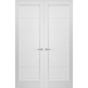 Hidden Double Doors | Quadro 4115 White Silk Concealed Metal Frame 36" x 80" (2* 18x80) Right-hand Inswing