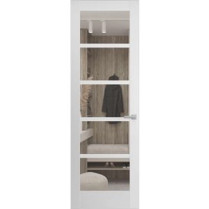 Hidden Door | Quadro 4522 White Silk Concealed Metal Frame 18" x 80" Left-hand Inswing