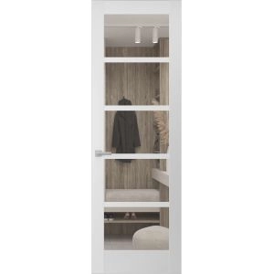 Hidden Door | Quadro 4522 White Silk Concealed Metal Frame 18" x 80" Right-hand Inswing