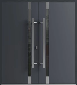 Ronex 1011 exterior aluminum double door 72x96 grey steel