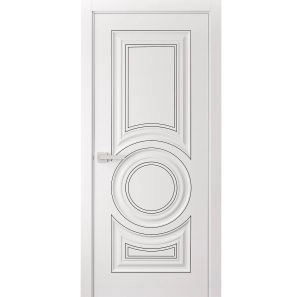 Interior Door 18 x 80 inches | ROYAL 9855 White Enamel | Single Regular Panel Frame Handle | Bathroom Bedroom Doors