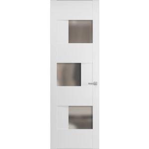 Hidden Door | Sete 6933 White Silk Concealed Metal Frame 18" x 80" Left-hand Inswing