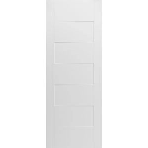 Slab Door Panel 18 x 80 inches / Mela 0755 Painted White / Modern Finished Doors / Pocket Closet Sliding Barn