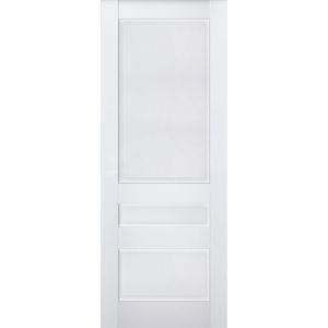 Slab Barn Door Panel | Veregio 7411 White Silk | Sturdy Finished Doors | Pocket Closet Sliding