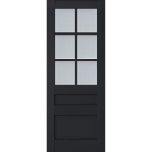Slab Barn Door Panel | Veregio 7339 Antracite with Frosted Glass | Sturdy Finished Doors | Pocket Closet Sliding