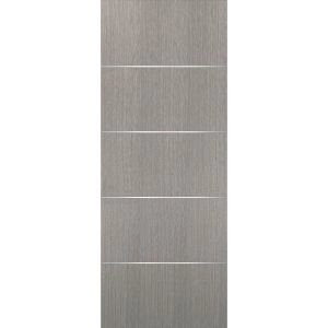 Slab Barn Door Panel | Planum 0020 Grey Oak | Sturdy Finished Flush Modern Doors | Pocket Closet Sliding