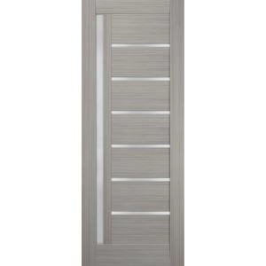 Slab Barn Door Panel | Quadro 4088 Ginger Ash with Frosted Glass | Sturdy Finished Doors | Pocket Closet Sliding