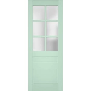 Slab Barn Door Panel | Veregio 7339 Oliva with Frosted Glass | Sturdy Finished Doors | Pocket Closet Sliding