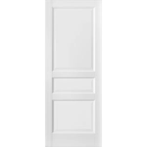 3-Panel Slab Barn Door | Lucia 31 White Silk | Sturdy Finished Wooden Kitchen Pantry Shaker Doors | Pocket Closet Sliding