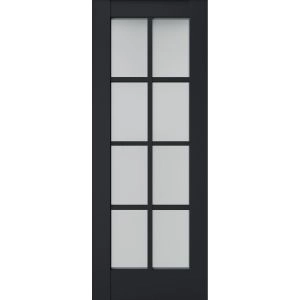 Slab Barn Door Panel | Veregio 7412 Antracite with Frosted Glass | Sturdy Finished Doors | Pocket Closet Sliding