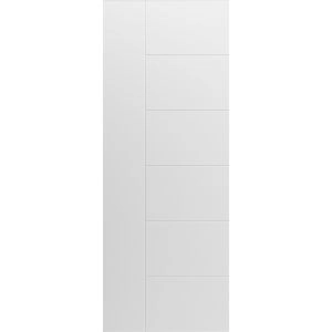 Slab Door Panel 18 x 80 inches / Mela 0716 Painted White / Modern Finished Doors / Pocket Closet Sliding Barn