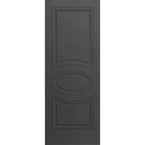 Slab Door Panel 18 x 80 inches / Mela 7001 Painted Black / Modern Finished Doors / Pocket Closet Sliding Barn
