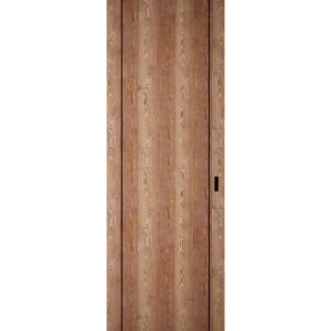 Hidden Barn | Planum 0017 Walnut | Sturdy Finished Flush Modern Doors | Magic Concealed Sliding Set 28" x 80"