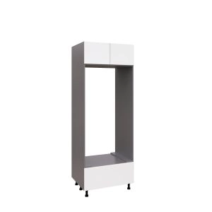 UDOC3084DD-SD-GRE Tall Double Oven Cabinets -with White Gloss door