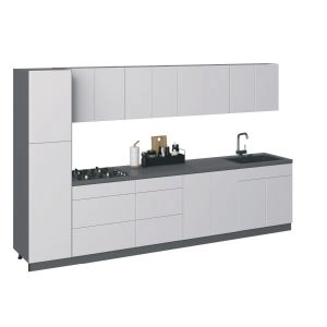 Kitchen Elegant Collection White Gloss Color Base Size 11Ft Wide