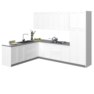 Kitchen Harmony Collection White Matte Color Base Size 8x10Ft Wide