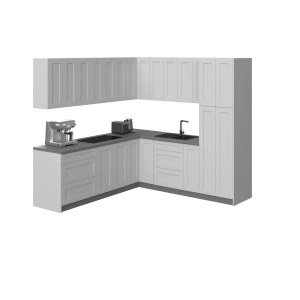 Kitchen Urban Collection White Matte Color Base Size 8x8Ft Wide