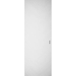 Hidden Barn | Ego 5005 Painted White Oak | Wood Veneer Doors | Magic Concealed Sliding Set | 28" x 84"