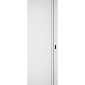 Hidden Barn | Planum 0016 White Silk | Sturdy Finished Doors | Magic Concealed Sliding Set 28" x 80"